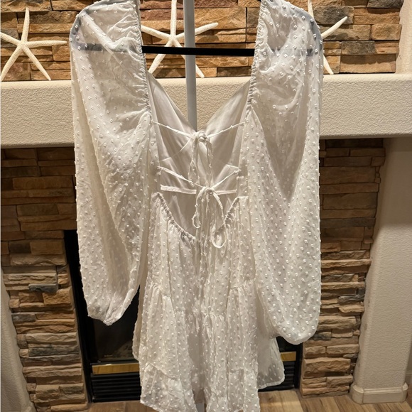 Lulu's Elegant White Long Sleeve Dress - Picture 5 of 7